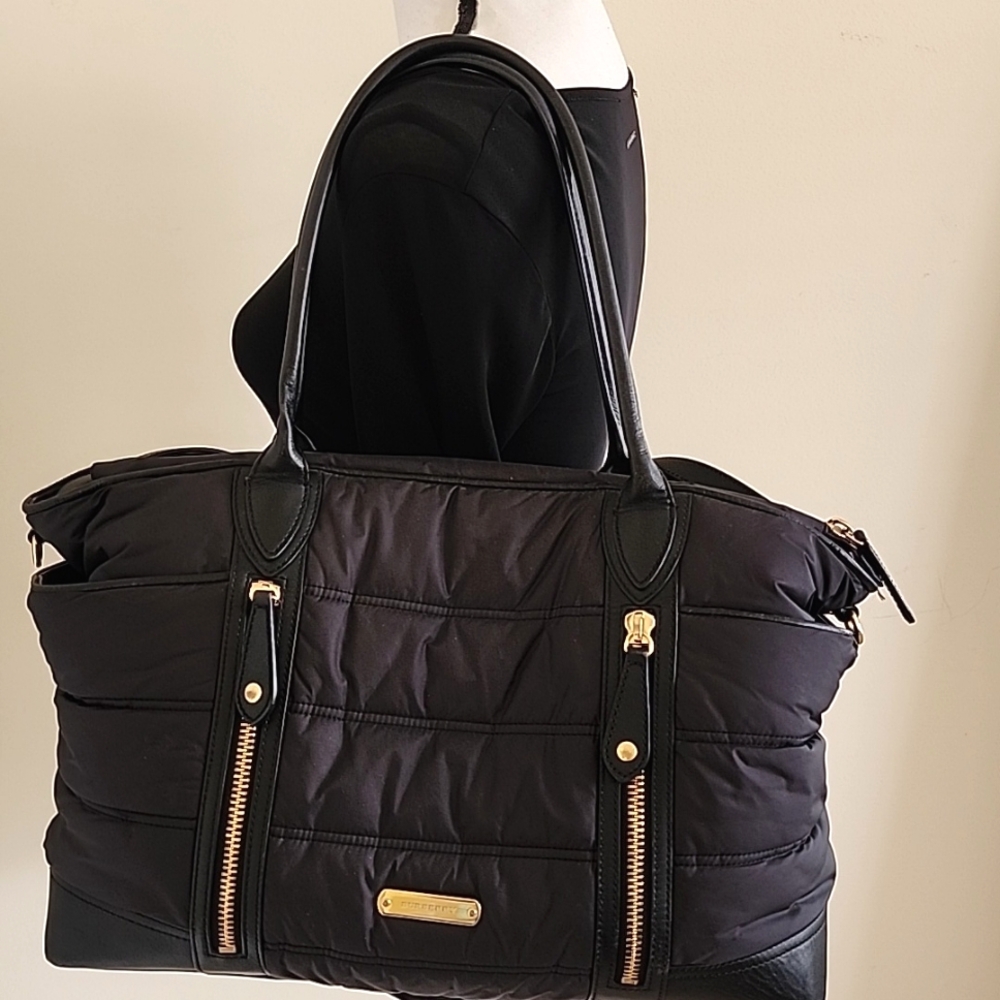 BURBERRY Olympia Baby Diaper Bag Travel Duffle Tote Plaid Nova Check Unisex - Picture 16 of 16